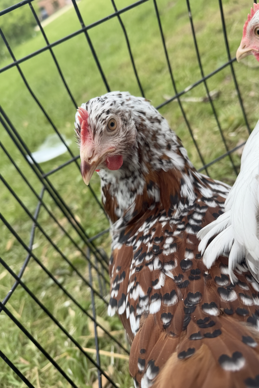 Brown speckled hen